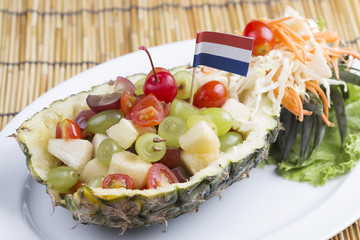 Fruit Salad in Pineapple