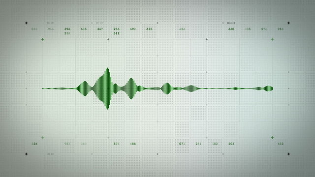 Audio Waveform Mono Green Lite
