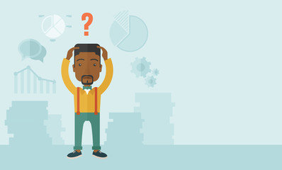 African businessman with a problem.