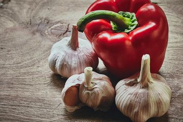 Pepper and garlic