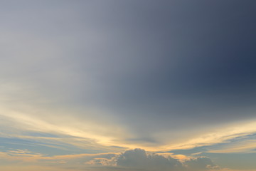 Fototapeta na wymiar Cloud and Sunset