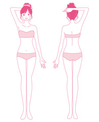 女性　美容　脱毛　裸