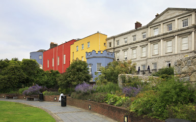 Dublin Castle, seen from the park to the south, outside the