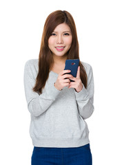 Young woman use of smartphone