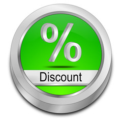 Discount button with percent symbol