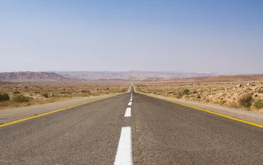  Beautiful road in the desert . © suprunvitaly