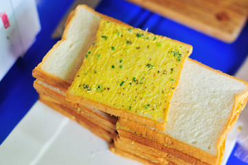 Bread and butter in soft light