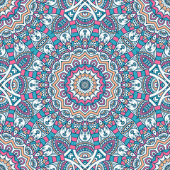 Ethnic floral seamless pattern