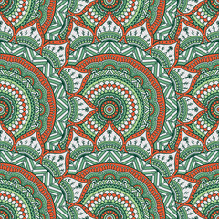 Ethnic floral seamless pattern