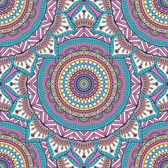 Ethnic floral seamless pattern