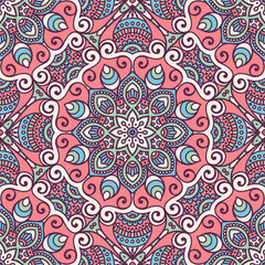Ethnic floral seamless pattern