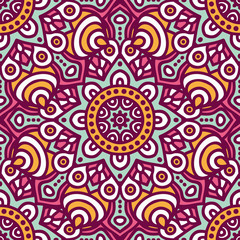 Ethnic floral seamless pattern