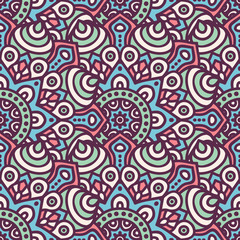Ethnic floral seamless pattern