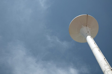 White Water tank in blue sky