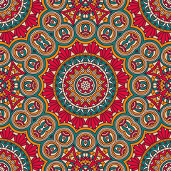 Ethnic floral seamless pattern