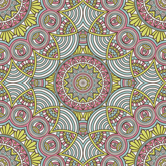 Ethnic floral seamless pattern