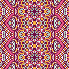 Ethnic floral seamless pattern