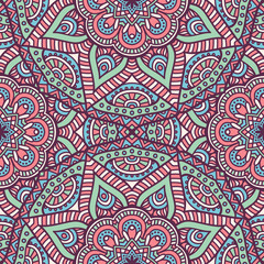 Ethnic floral seamless pattern