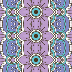 Ethnic floral seamless pattern