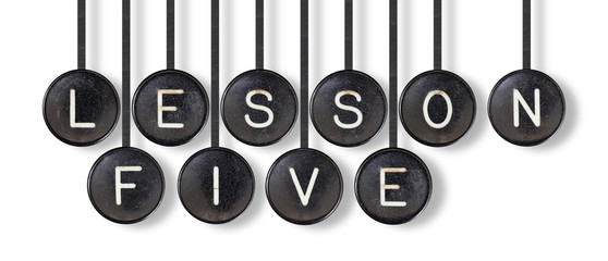 Typewriter buttons, isolated - Lesson five