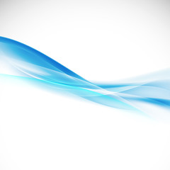 abstract smooth blue wave background isolate on white background
