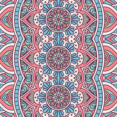 Ethnic floral seamless pattern