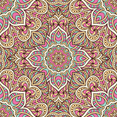 Ethnic floral seamless pattern