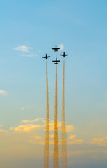 Airshow plane formation