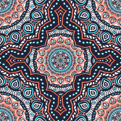 Ethnic floral seamless pattern