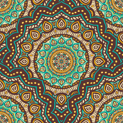 Ethnic floral seamless pattern