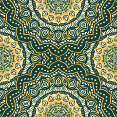 Ethnic floral seamless pattern