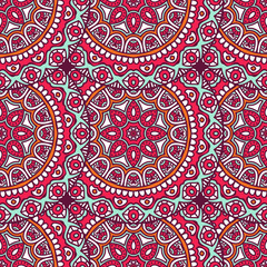 Ethnic floral seamless pattern