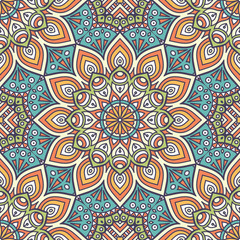 Ethnic floral seamless pattern