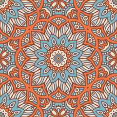 Ethnic floral seamless pattern