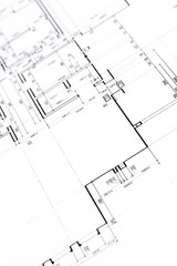 house plan blueprints closeup