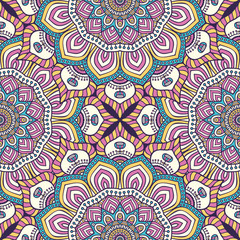 Ethnic floral seamless pattern