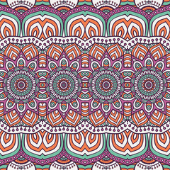 Ethnic floral seamless pattern