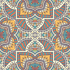 Ethnic floral seamless pattern