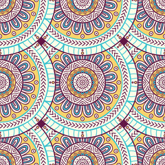 Ethnic floral seamless pattern