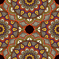 Ethnic floral seamless pattern