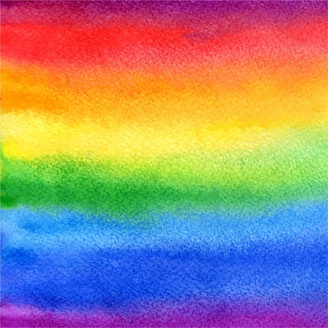 vector watercolor abstract rainbow background in colorful and br
