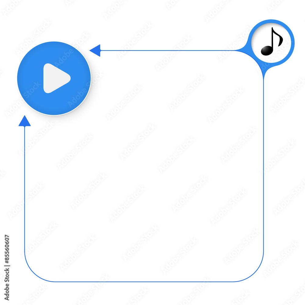 Poster abstract frame for your text and play icon