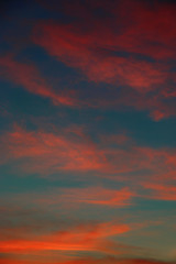 Naklejka na ściany i meble close up sky and cloud in sunrise