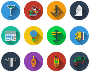 Set of travel icons