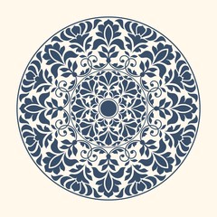 Ornamental round lace pattern.