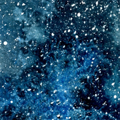 vector abstract deep blue watercolor cosmic background with whit