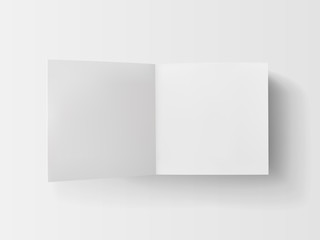 Stack of white stickers isolated on white.