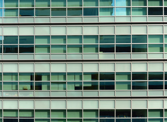 Clear glass windows Building of high-rise buildings