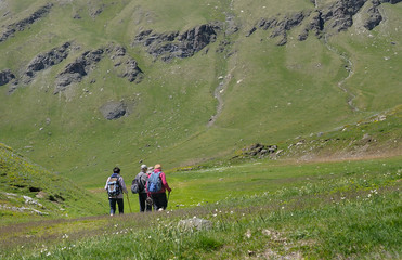Obraz premium itinéraire de marche en montagne,randonnée