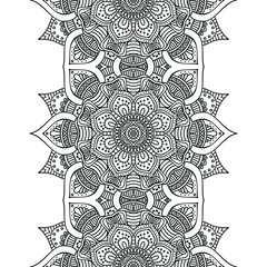 Ethnic floral seamless pattern